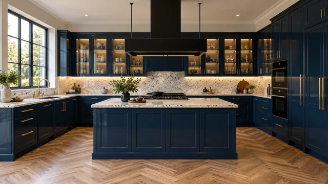 Cocina terminada Azul Atlántico