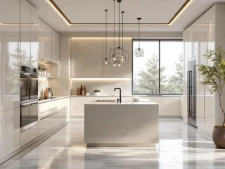 Cocina terminada Marfil Arquitectónica